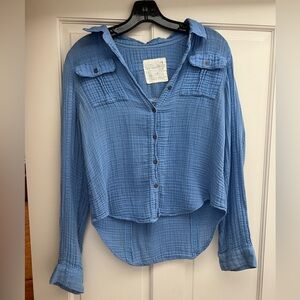 Free People Textured Button Down